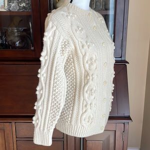 Robert Scott Fair Isle Hand Knitted Irish Wool Cardigan S